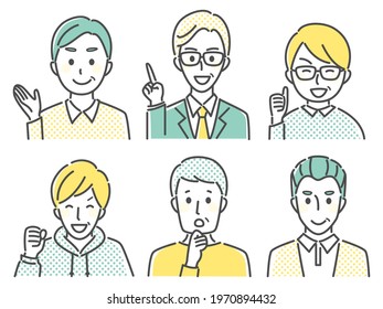 simple illustration of the  middle aged