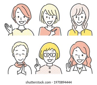 simple illustration of the  middle aged