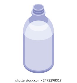 Simple illustration of a milk bottle with an isometric design