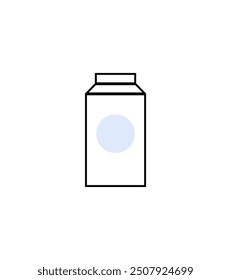 Simple illustration of a milk carton, representing dairy products, packaging, or food-related themes. Ideal for grocery, nutrition, or food industry designs with a clean, minimalistic style.