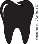 Simple illustration of a molar tooth dental health symbol