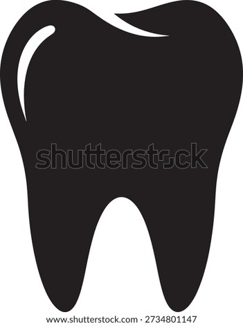 Simple illustration of a molar tooth dental health symbol
