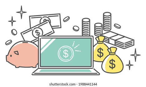 simple illustration of money image