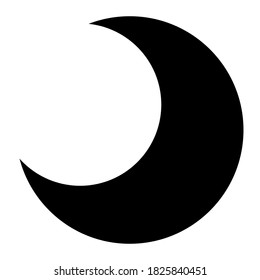 Simple illustration of moon icon Concept of Halloween day