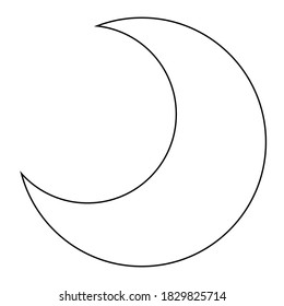 Simple illustration of moon icon Concept of Halloween day