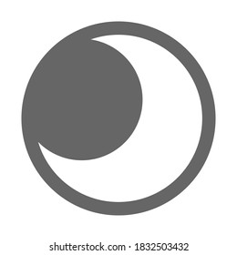 Simple illustration of moon icon Concept of Halloween day