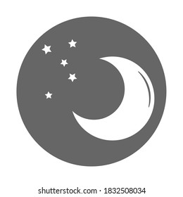 Simple illustration of moon icon Concept of Halloween day