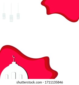 una simple ilustración de una mezquita para una fiesta