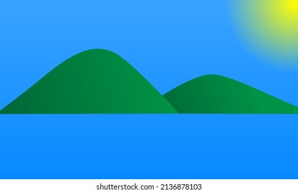 simple illustration of mountain nature