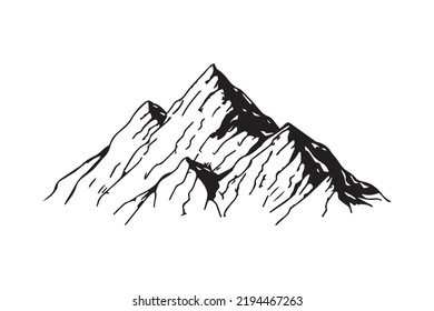 simple illustration of mountains. vector. icon and logo. sign or symbol. nature.