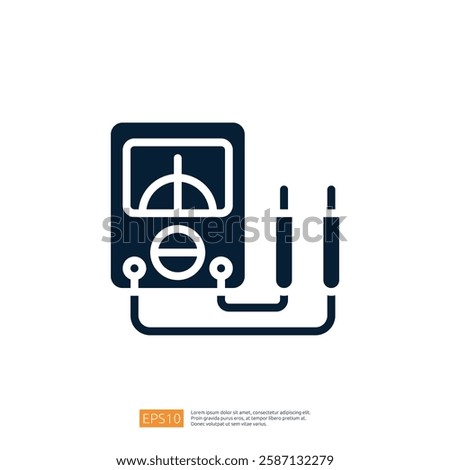 A simple illustration of a multimeter, used for measuring voltage, current, and resistance in electrical circuits.