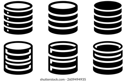 Simple Illustration of Multiple Database Icons