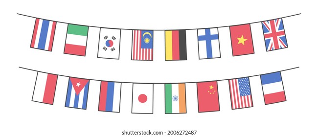 simple illustration of national flags
