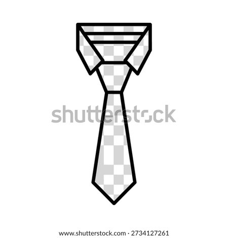 A simple illustration of a necktie with a checkered pattern Vector