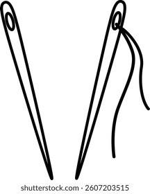 Simple illustration of a needle