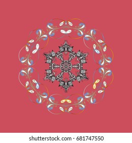 Simple illustration of nice snowflake icon for web. Vector illustration. Nice snowflake icon. Isolated cute snowflakes on colorful background.