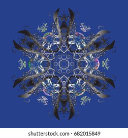 Simple illustration of nice snowflake icon for web. Nice snowflake icon. Isolated cute snowflakes on colorful background. Vector illustration.