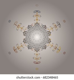 Simple illustration of nice snowflake icon for web. Vector illustration. Nice snowflake icon. Isolated cute snowflakes on colorful background.