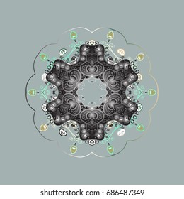 Simple illustration of nice snowflake icon for web. Vector illustration. Nice snowflake icon. Isolated cute snowflakes on colorful background.