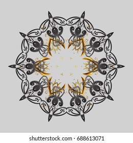 Simple illustration of nice snowflake icon for web. Vector illustration. Nice snowflake icon. Isolated cute snowflakes on gray background.