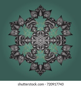 Simple illustration of nice snowflake icon for web. Nice snowflake icon. Isolated cute snowflakes on colorful background. Vector illustration.