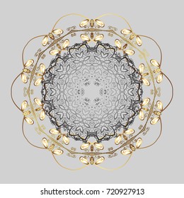 Simple illustration of nice snowflake icon for web. Vector illustration. Nice snowflake icon. Isolated cute snowflakes on gray background.