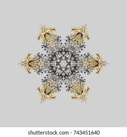 Simple illustration of nice snowflake icon for web. Vector illustration. Nice snowflake icon. Isolated cute snowflakes on colorful background.