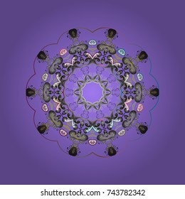 Simple illustration of nice snowflake icon for web. Vector illustration. Nice snowflake icon. Isolated cute snowflakes on colorful background.