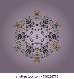 Simple illustration of nice snowflake icon for web. Vector illustration. Nice snowflake icon. Isolated cute snowflakes on colorful background.