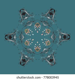 Simple illustration of nice snowflake icon for web. Nice snowflake icon. Isolated cute snowflakes on colorful background. Vector illustration.