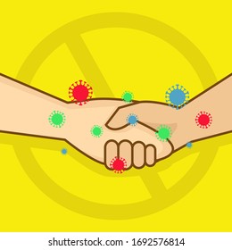 Simple Illustration of No Handshake To Prevent The Spread of Viruses