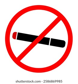 simple illustration of no smoking icon