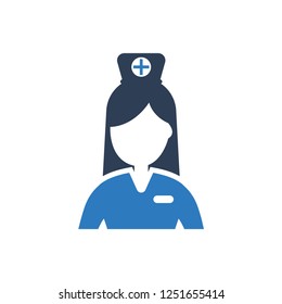 Simple Illustration of Nurse Icon