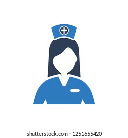 Simple Illustration of Nurse Icon