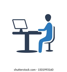 Simple Illustration of Office Work Icon