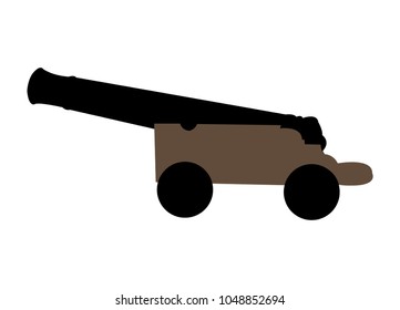 A simple illustration of an old cannon