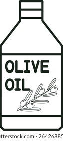 Simple illustration of olive oil