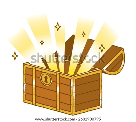 Simple illustration of an open treasure chest