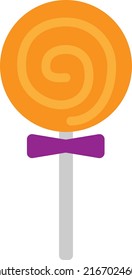 Ilustración simple del lollipop anaranjado