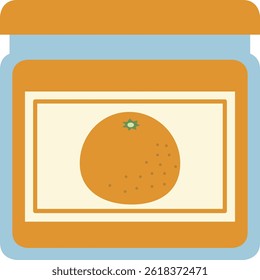 Simple illustration of orange marmalade