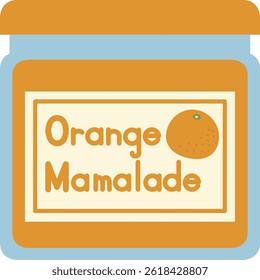 Simple illustration of orange marmalade