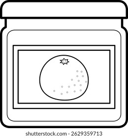 Ilustración simple de mermelada de naranja