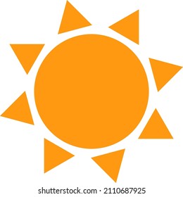 Una simple ilustración de la naranja del sol