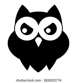 Simple illustration of owl icon Concept for Halloween day