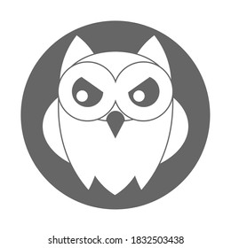 Simple illustration of owl icon Concept for Halloween day