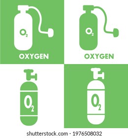 Simple illustration of  Oxygen bundle icon