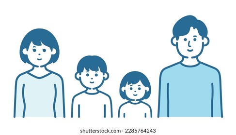 Ilustración simple de padre e hijo