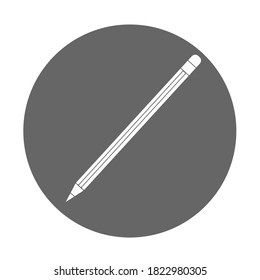 Simple illustration of pencil icon, Concept of work tools