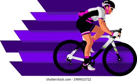 simple illustration of people cycling