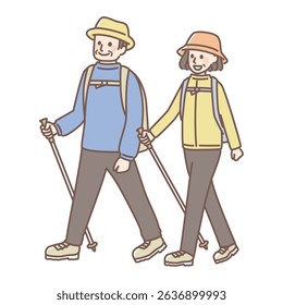 simple illustration of people going camping